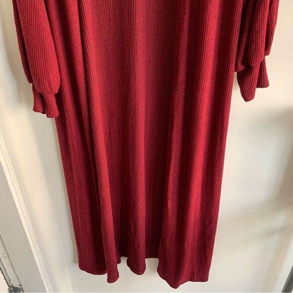 KNIT CARDIGAN BURGUNDY - Picture 8 of 8